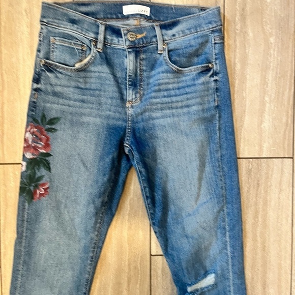 Loft Floral Painted Modern Skinny Jeans size 4/27 - Picture 2 of 6